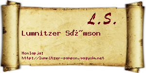 Lumnitzer Sámson névjegykártya